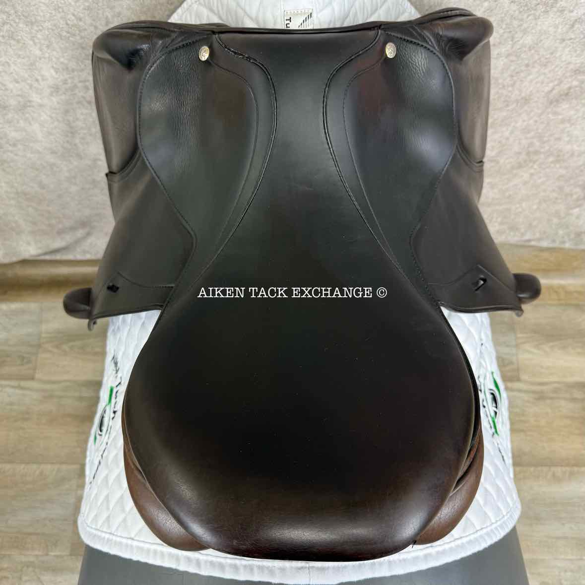 2013 DK Saddlery Liberty Monoflap Jump Saddle, 18" Seat, M/MW Tree, Wool Flocked Panels