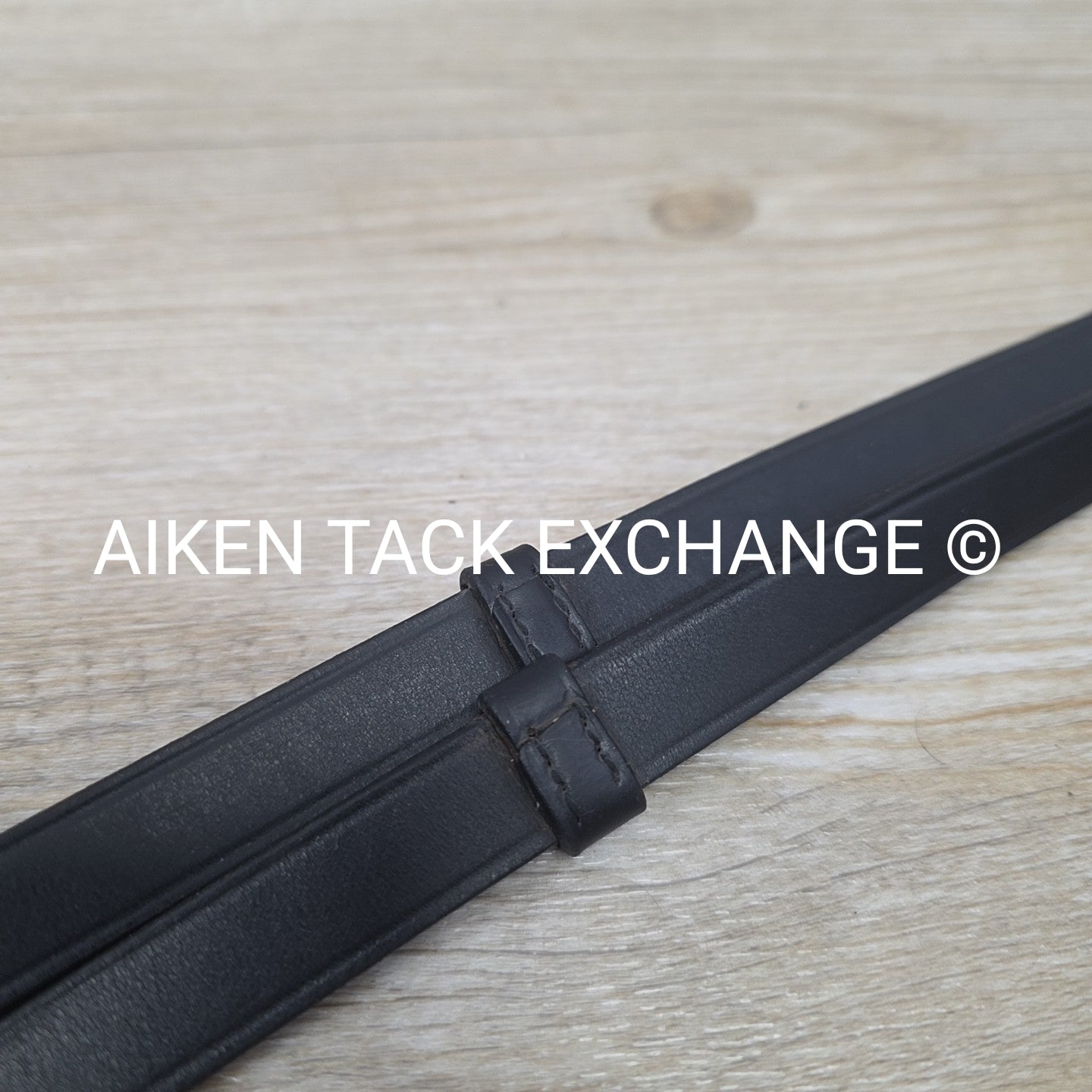 Vespucci Leather Reins with Hand Stops, Black, 56"