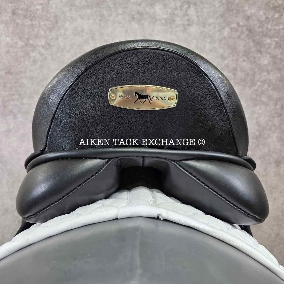 **SOLD** 2010 Black Country Eloquence Dressage Saddle, 17.5" Seat, W/XW Freedom Hoop Tree, Wool Flocked Panels