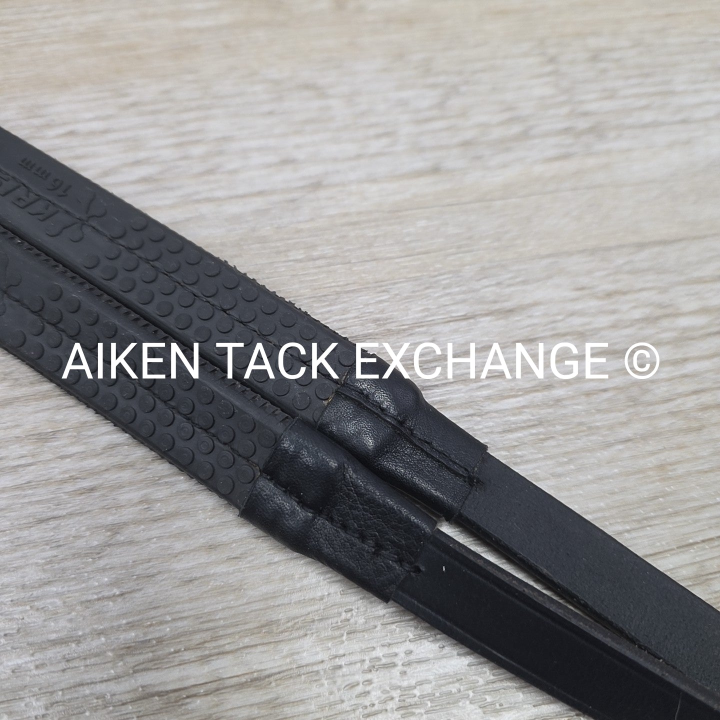 KL Select Black Oak Rubber Reins, Black, 54"