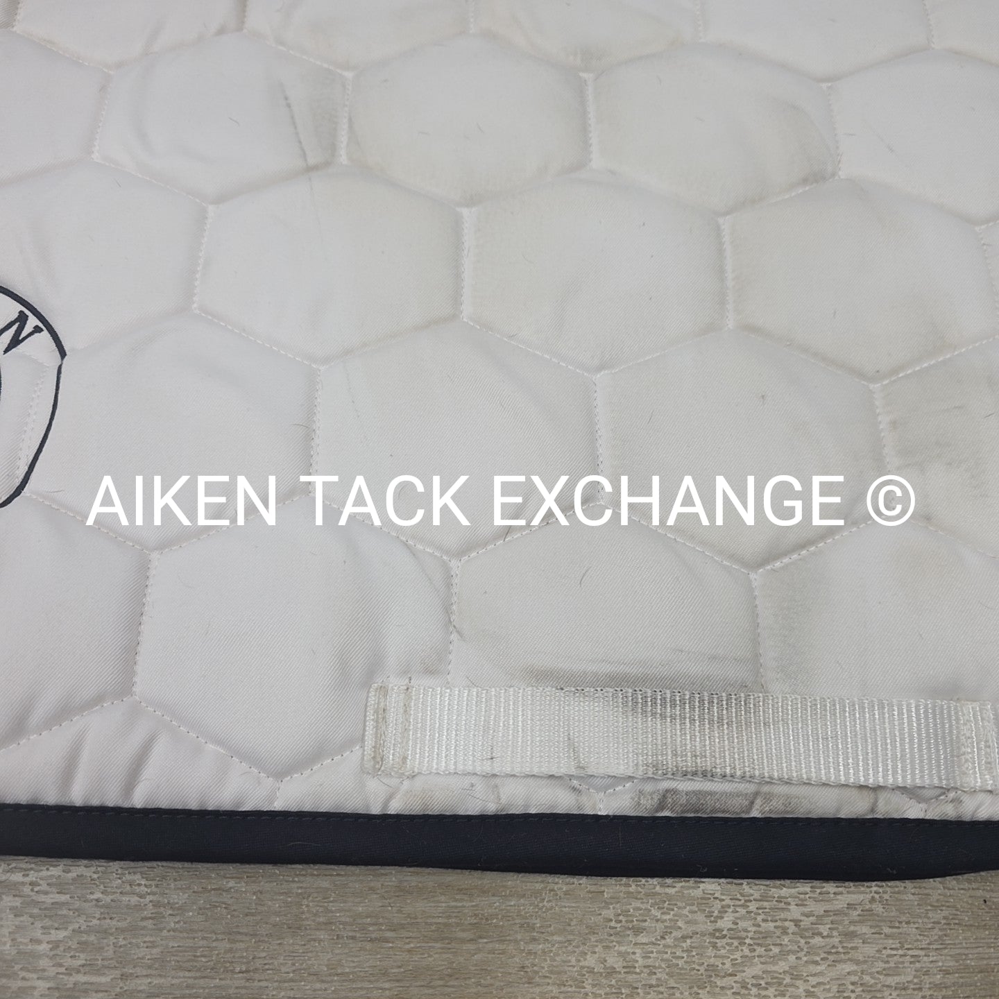 Arion Dressage Saddle Pad, White (has stains)