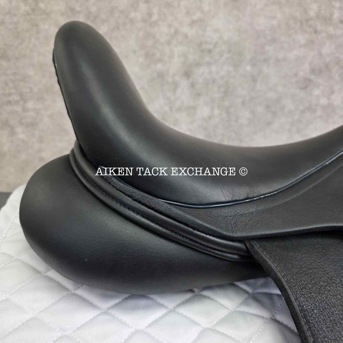 2020 Custom Saddlery Wolfgang Gemini R Monoflap Dressage Saddle, 17.5" Seat - Short Flap, Adjustable Tree, Wool Flocked Panels