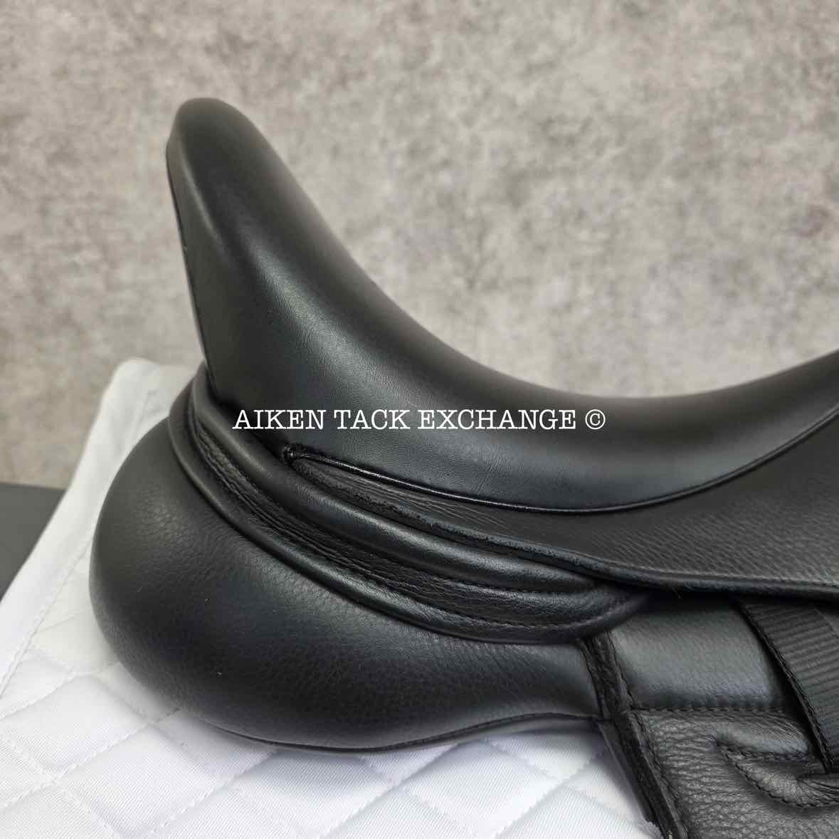 2023 Envy by Custom Saddlery Aurora Monoflap Dressage Saddle, 17.5" Seat - Short Flap, Adjustable Tree, Wool Flocked Panels