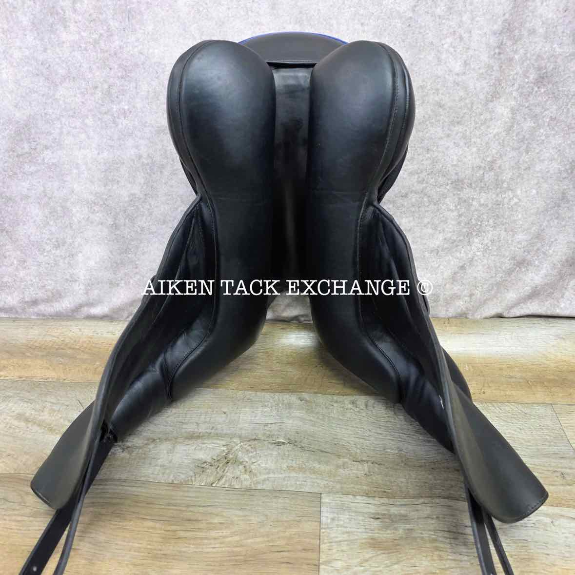 2019 Custom Saddlery Wolfgang Omni 2 Monoflap Dressage Saddle, 17.5" Seat, Adjustable Tree, Wool Flocked Hybrid Panels