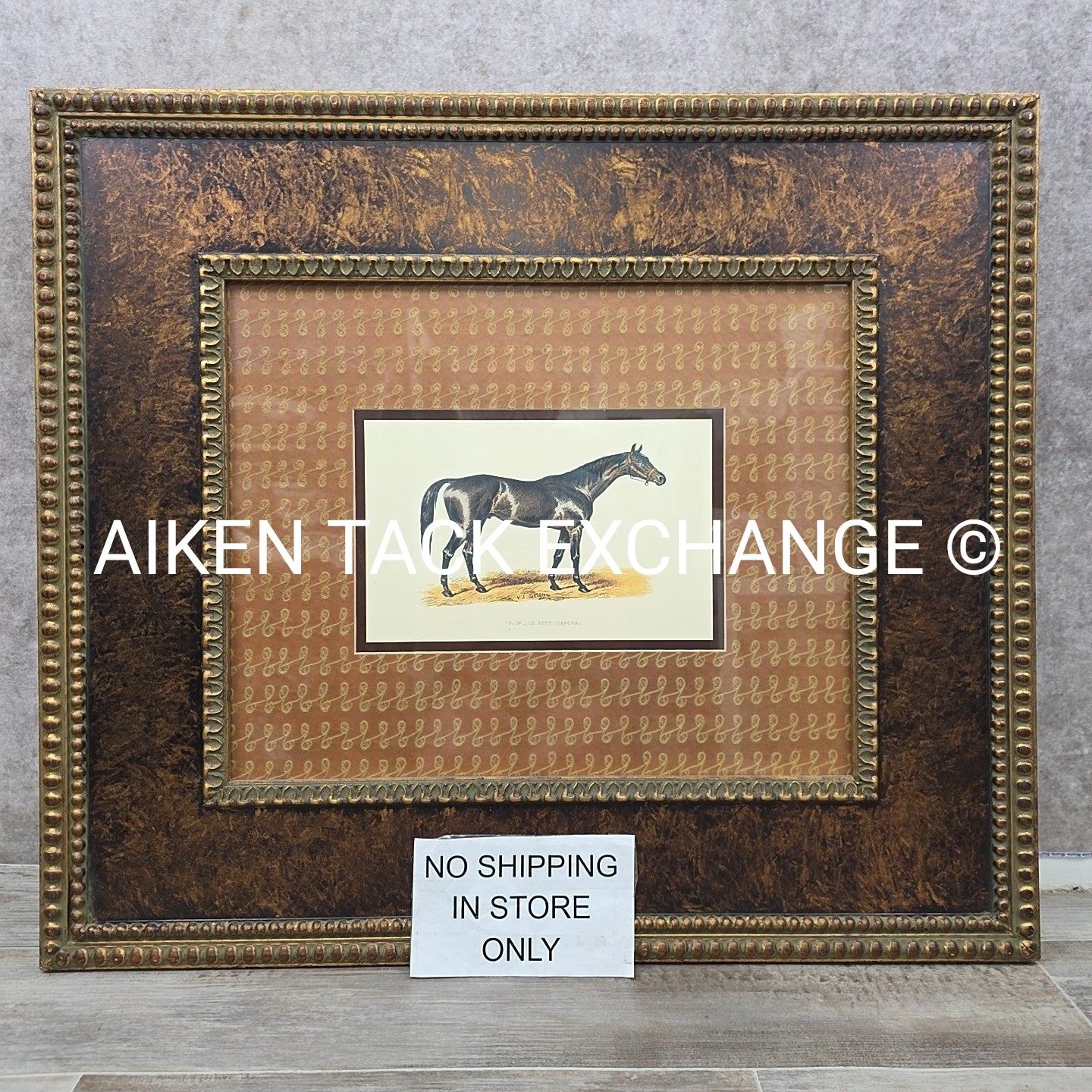 PL. 39 Le Petit Corporal, Embroidered, Matted, Framed, 31" x 27"