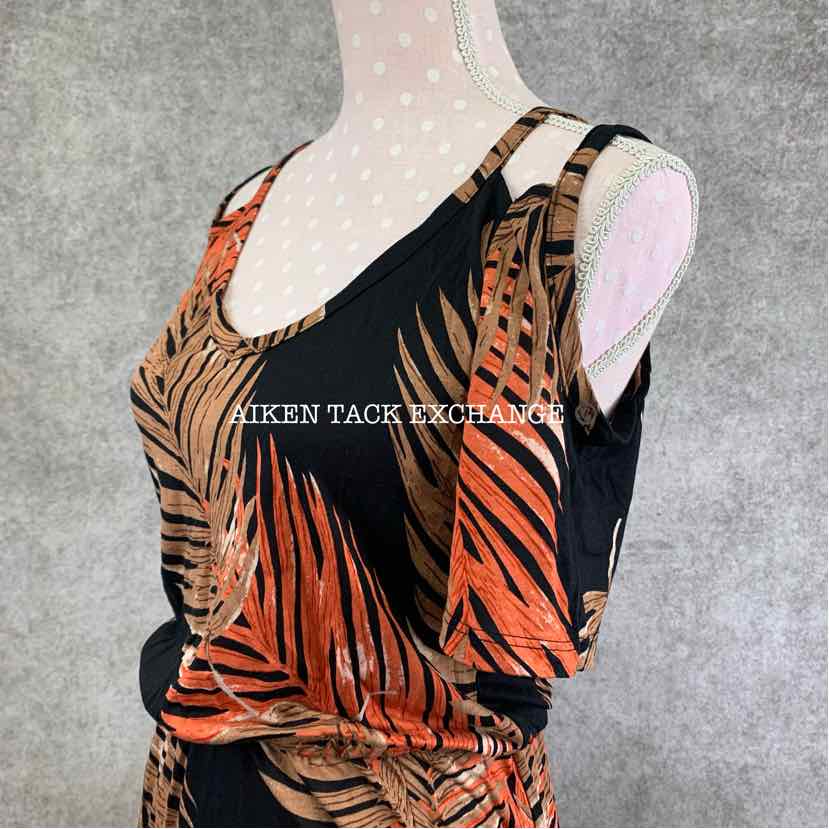 Lascana for Venus Tropical Cold Shoulder Maxi Dress, Women's Small
