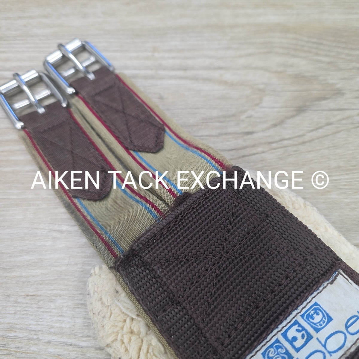 Stubben Removable Fleece Girth with Double End Elastic, Brown, 56"