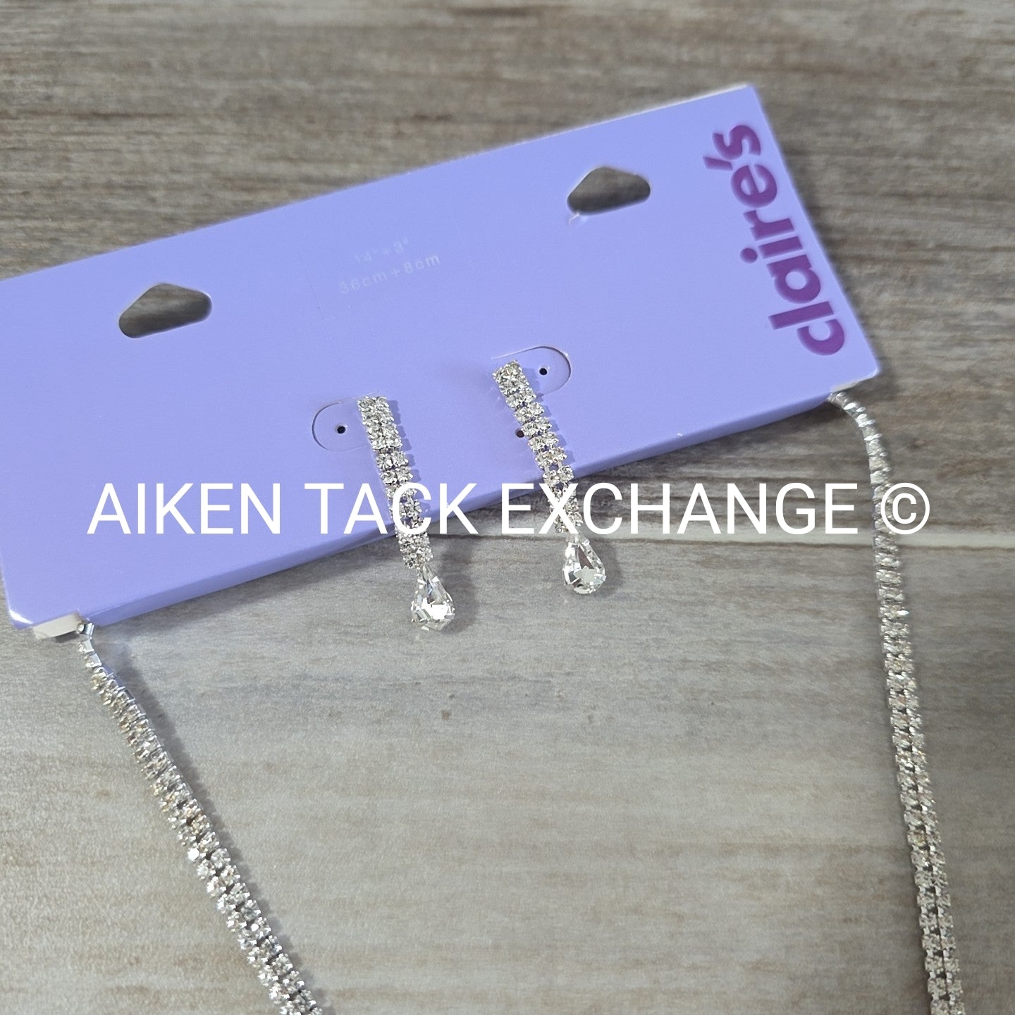 Claire's Bundle - 1 Tiara, 1 Set of Earrings, 1 Necklace