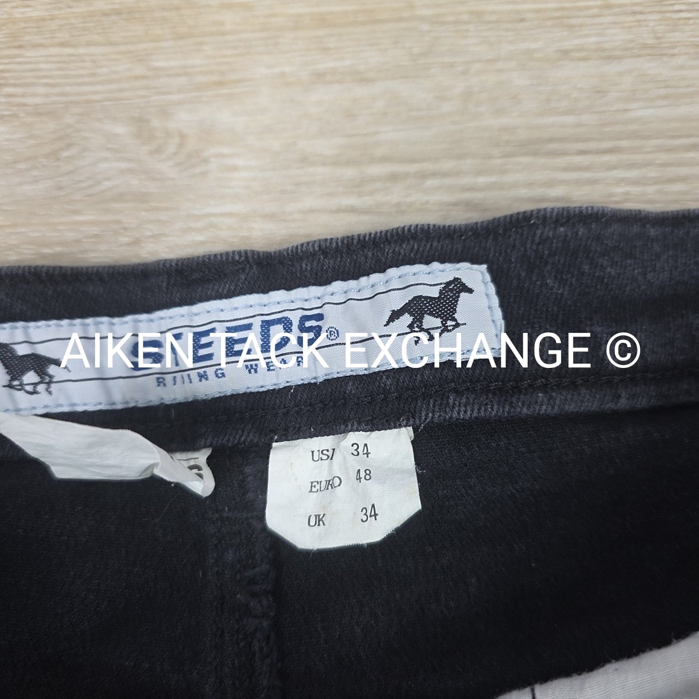 Steeds Riding Wear Knee Patch Denim Breeches, Women's 34