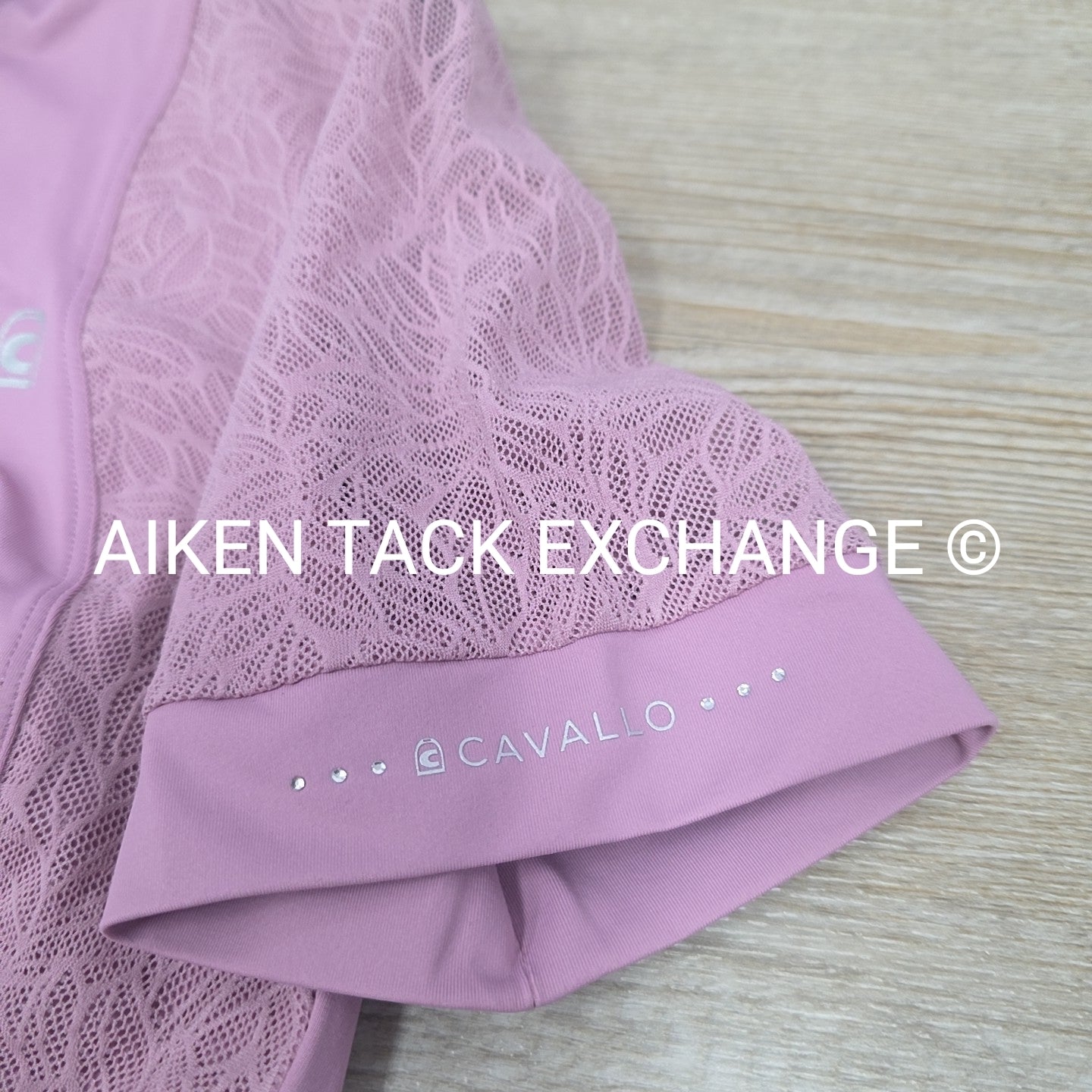 Cavallo Iron Horse Dressage Lace Short Sleeve Top, Size 4