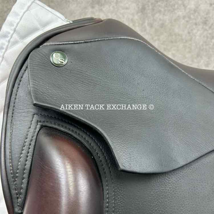 Cardanel Monoflap Dressage Saddle, 17" Seat, Wide Tree, Wool Flocked Panels