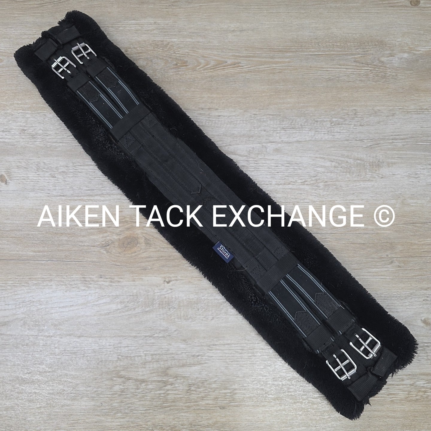Shires Fleece Dressage Girth, Black, 30"