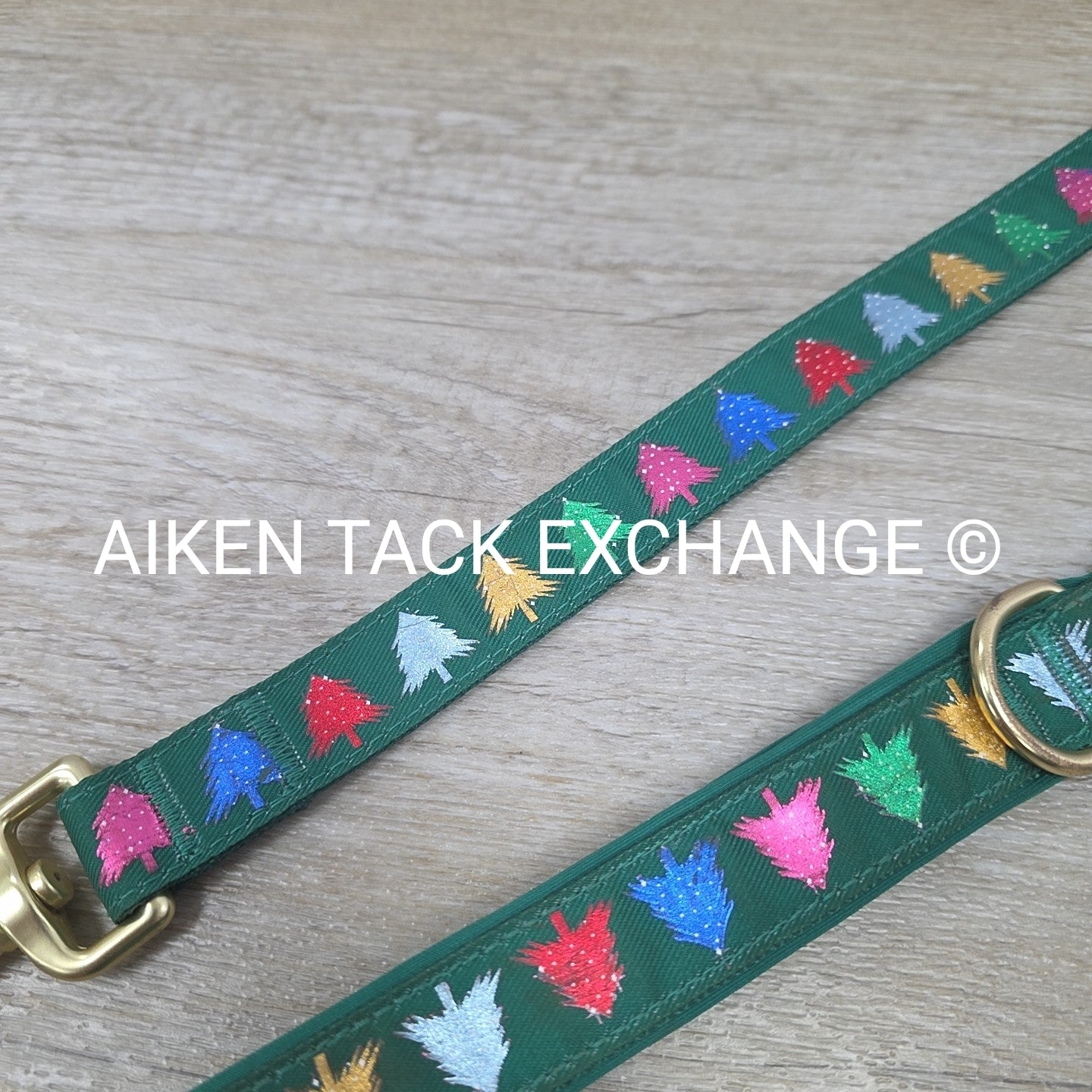 Holiday Pattern Dog Harness + Leash, Size Small