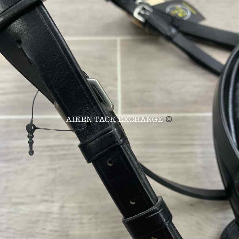 KL Select KL Italia Pirouette Flash Dressage Bridle with Reins, Oversize
