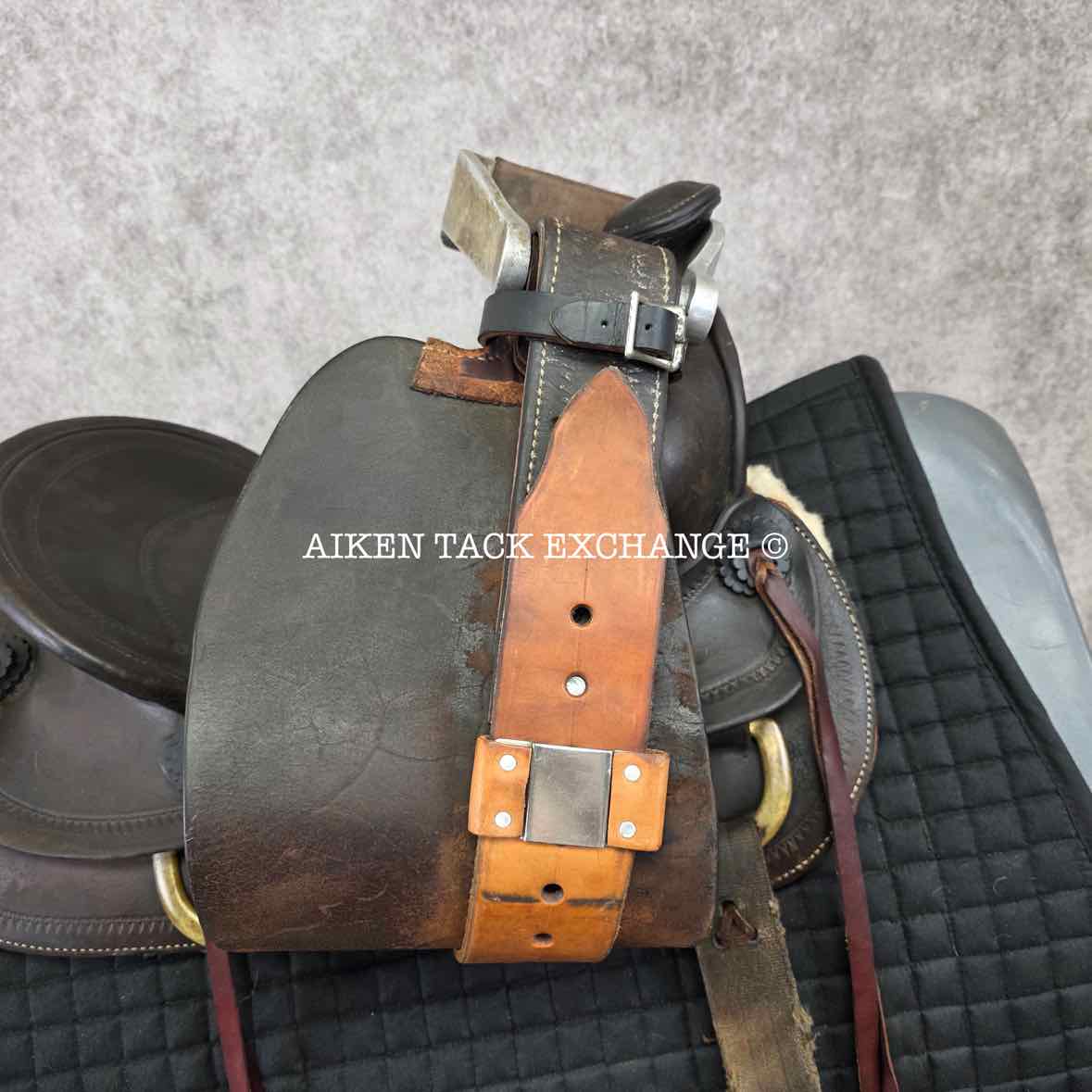 JC Higgins Western Saddle, 14.5" Seat, Regular Tree - Semi QH Bars