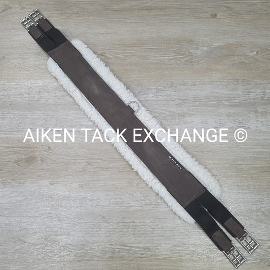 Oaklyn Removable Fleece Double End Elastic Girth, Brown, Size 40"