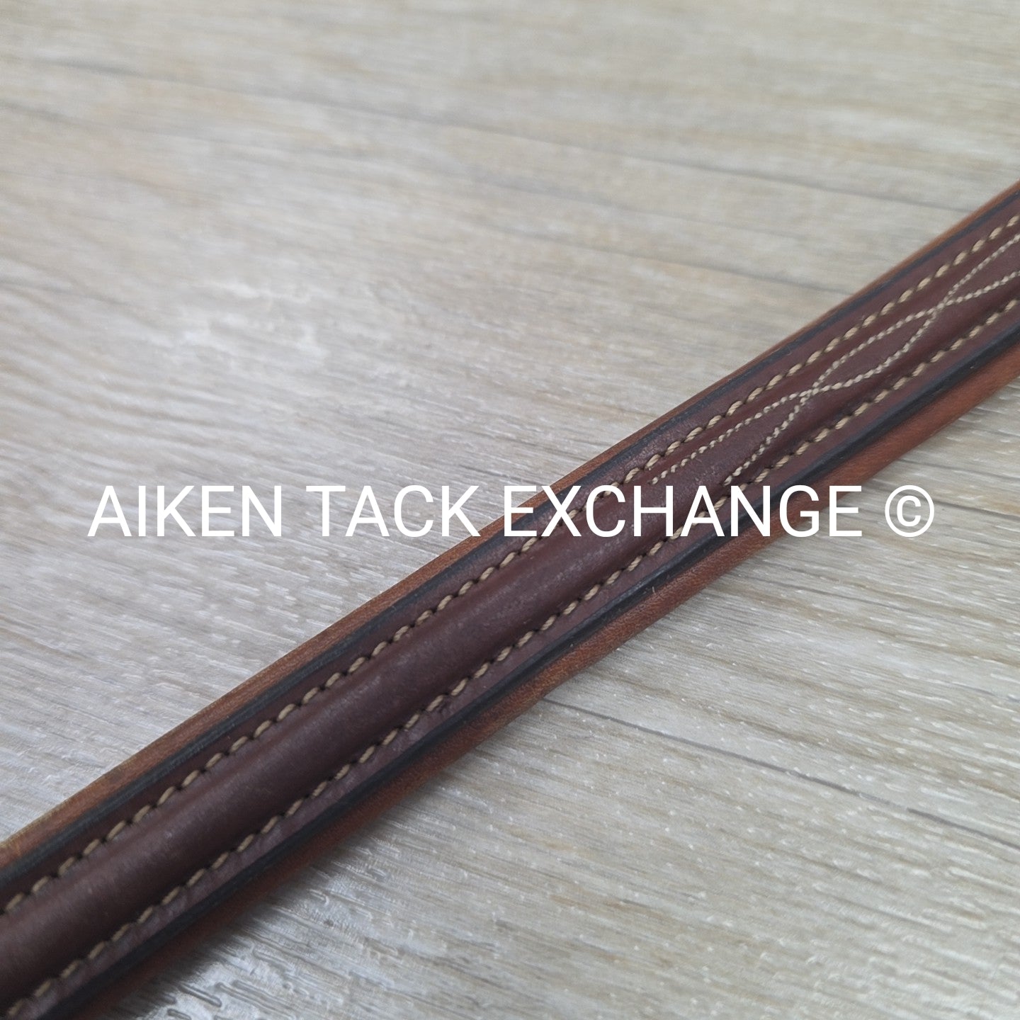 Antares Fancy Stitched Browband, Brown, 16"