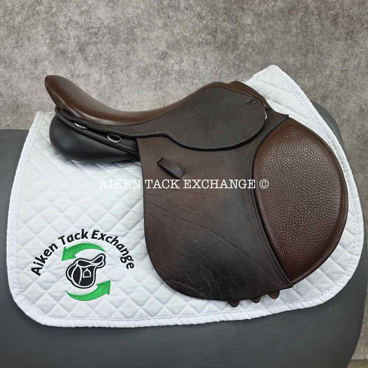 Ideal Patriot Jump Saddle, 17" Seat, Medium Wide Tree, Wool Flocked Panels