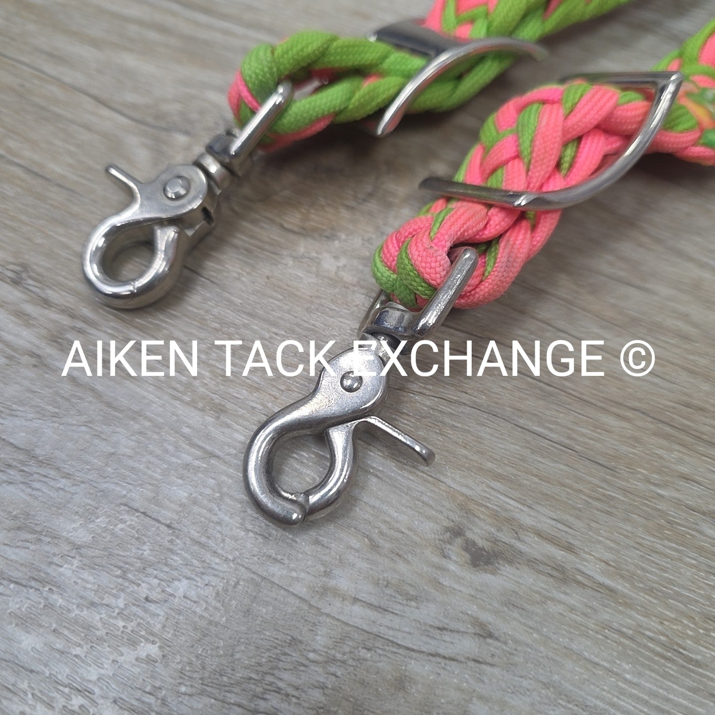 Braided Flat Barrel Reins with Snaps