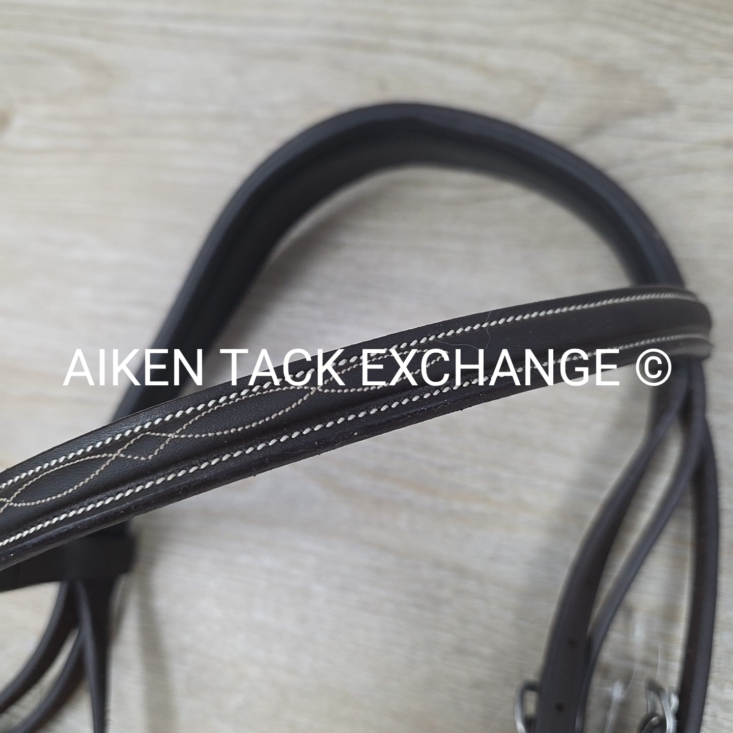 Ovation ATS Raised Fancy Stitched Bridle with Matching Reins, Brown, Size Full