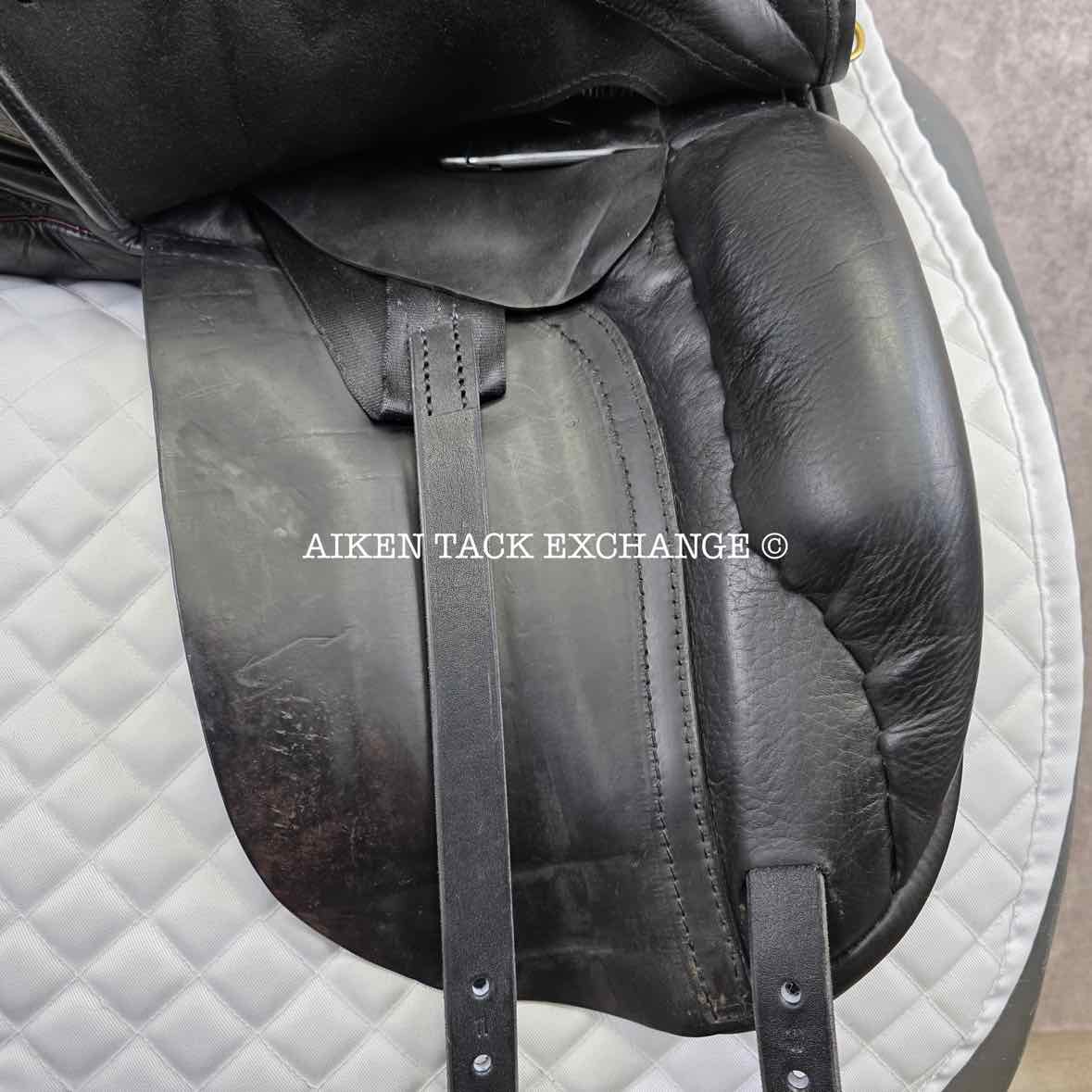 JRD Alvina Dressage Saddle, 18" Seat, Medium Wide Tree, Wool Flocked Panels