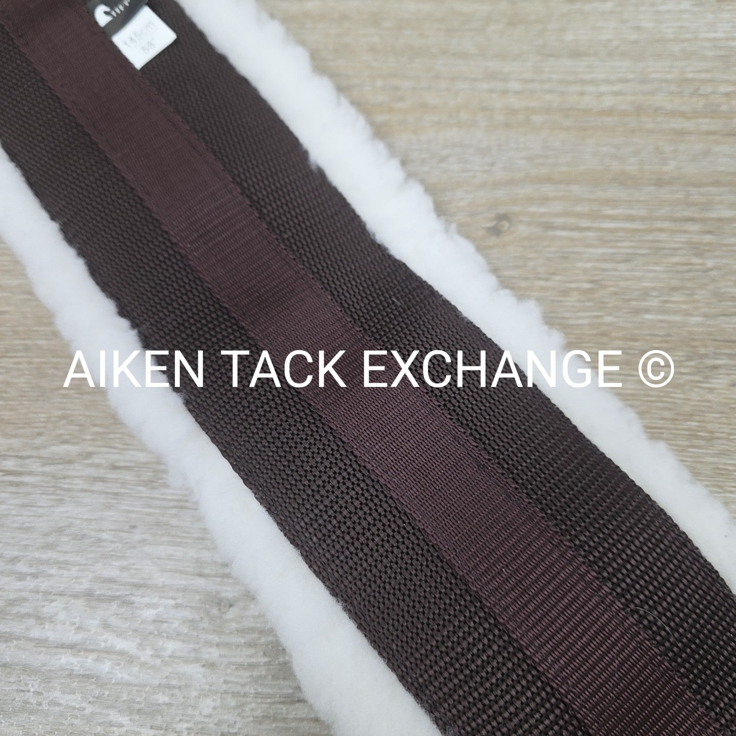 HFP Fleece Girth with Double End Elastic, Brown, 58"