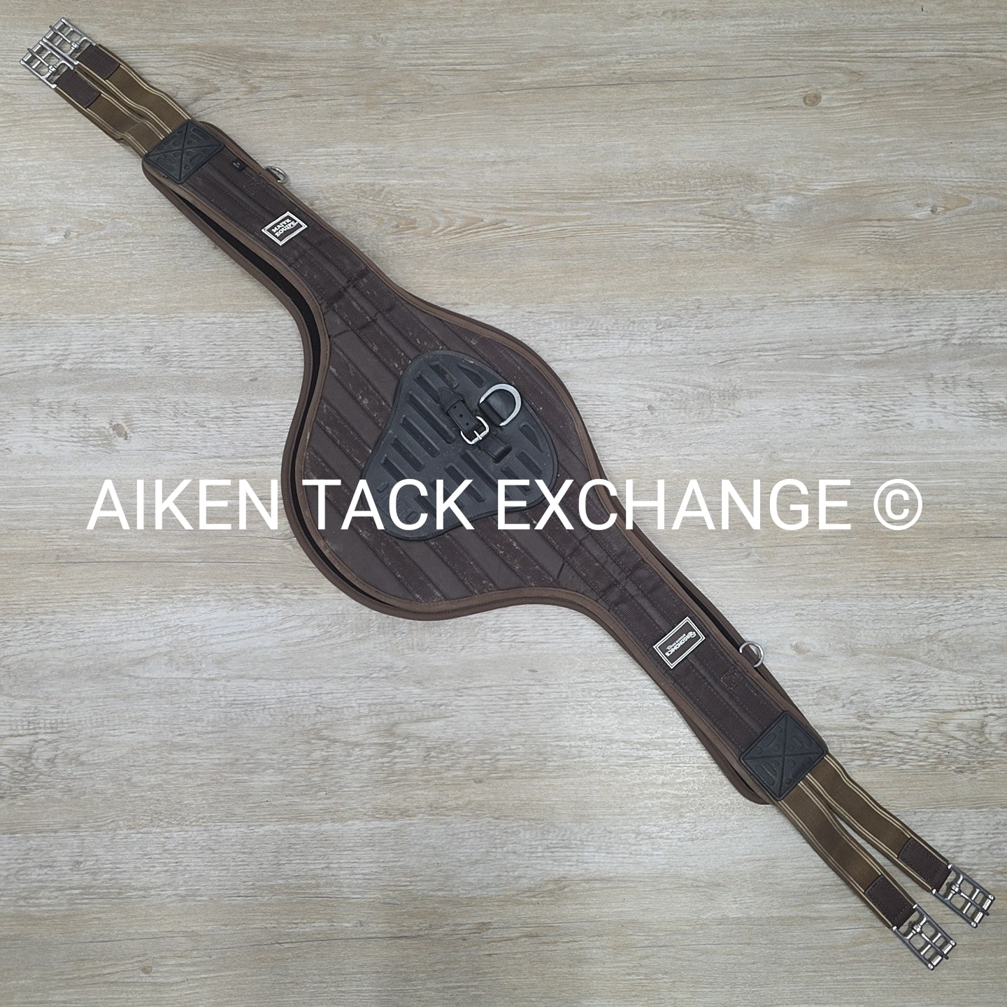 Majyk Equipe 'Tucksafe' Belly Guard Stud Guard Girth, Brown, 56"