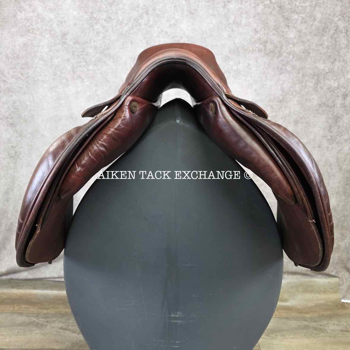Verhan Todd Minikus Close Contact Jump Saddle, 16.5" Seat, MW/W Tree, Wool Flocked Panels