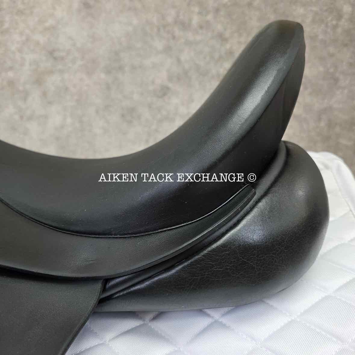 2010 Custom Saddlery Wolfgang Solo Dressage Saddle, 17.5" Seat, Adjustable Tree, Wool Flocked Panels