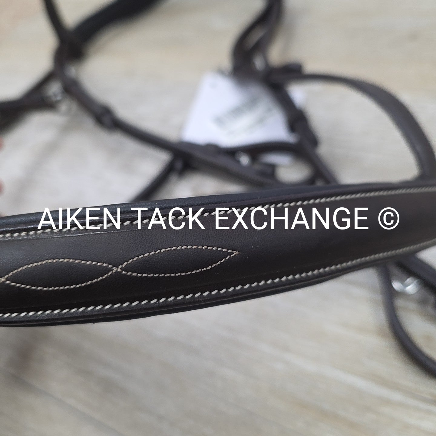 Ovation ATS Raised Fancy Stitched Bridle with Matching Reins, Brown, Size Full