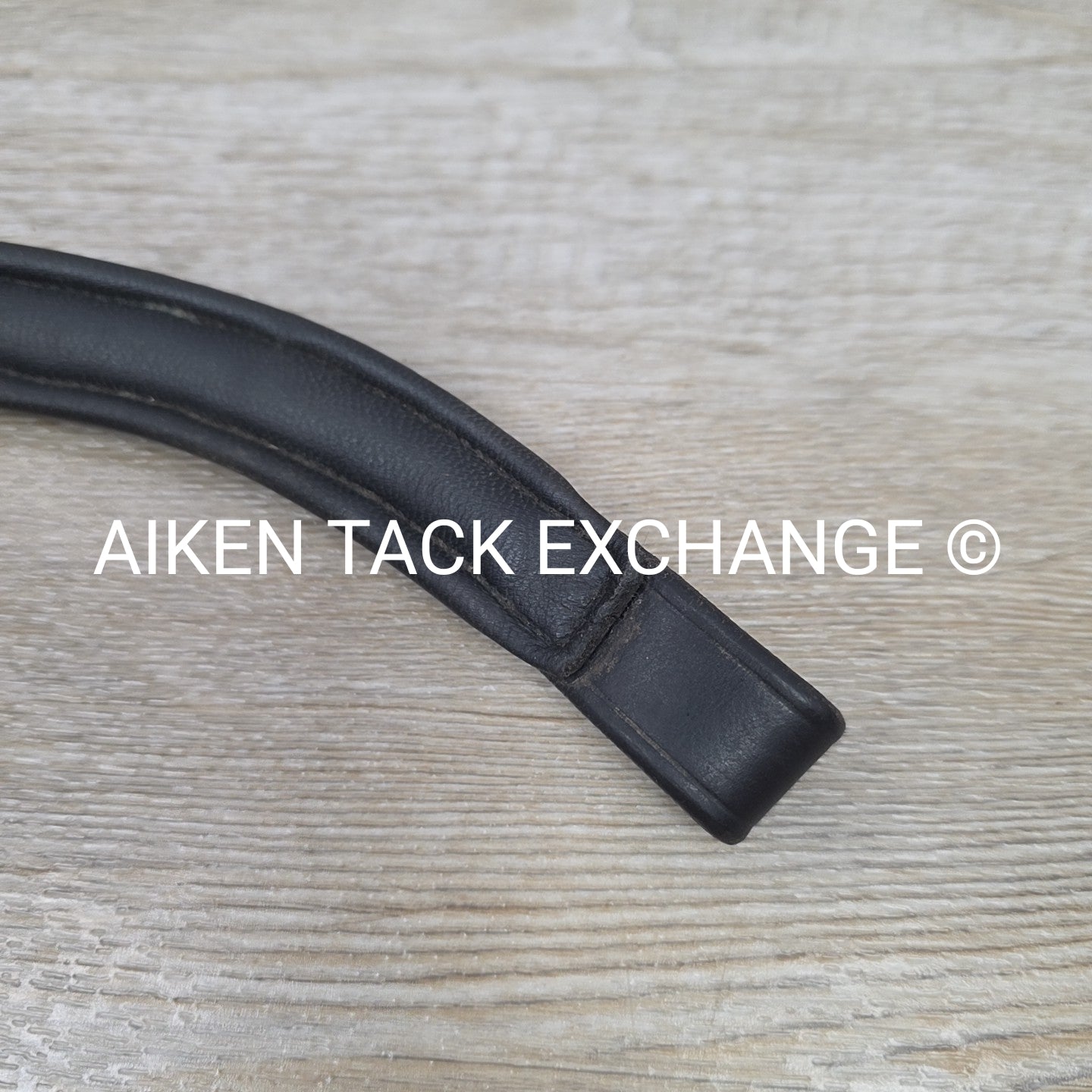 Curved Padded Bling Browband, Black, 17"