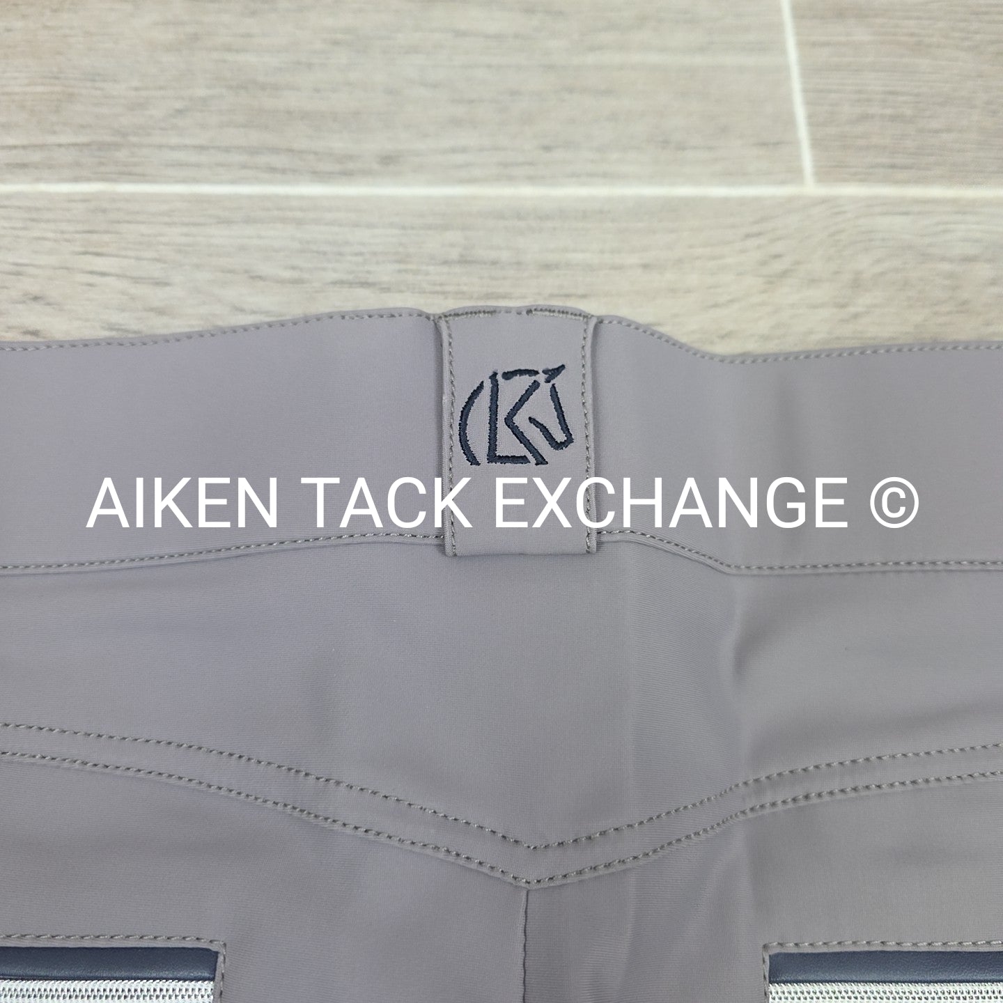 KL Select Gabrielle Full Seat Breeches, Grey/Navy, Women's Size 30R