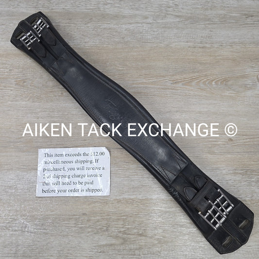 Trilogy Padded Leather Contour Girth, Black, 24"