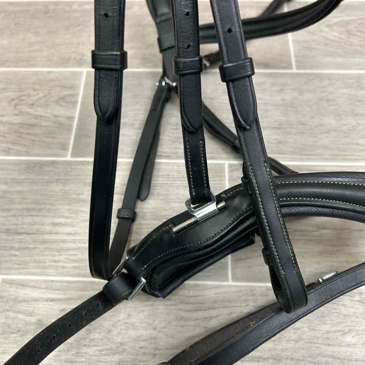 Acavallo Maesta Flash Bridle, No Reins, Black, Size Full