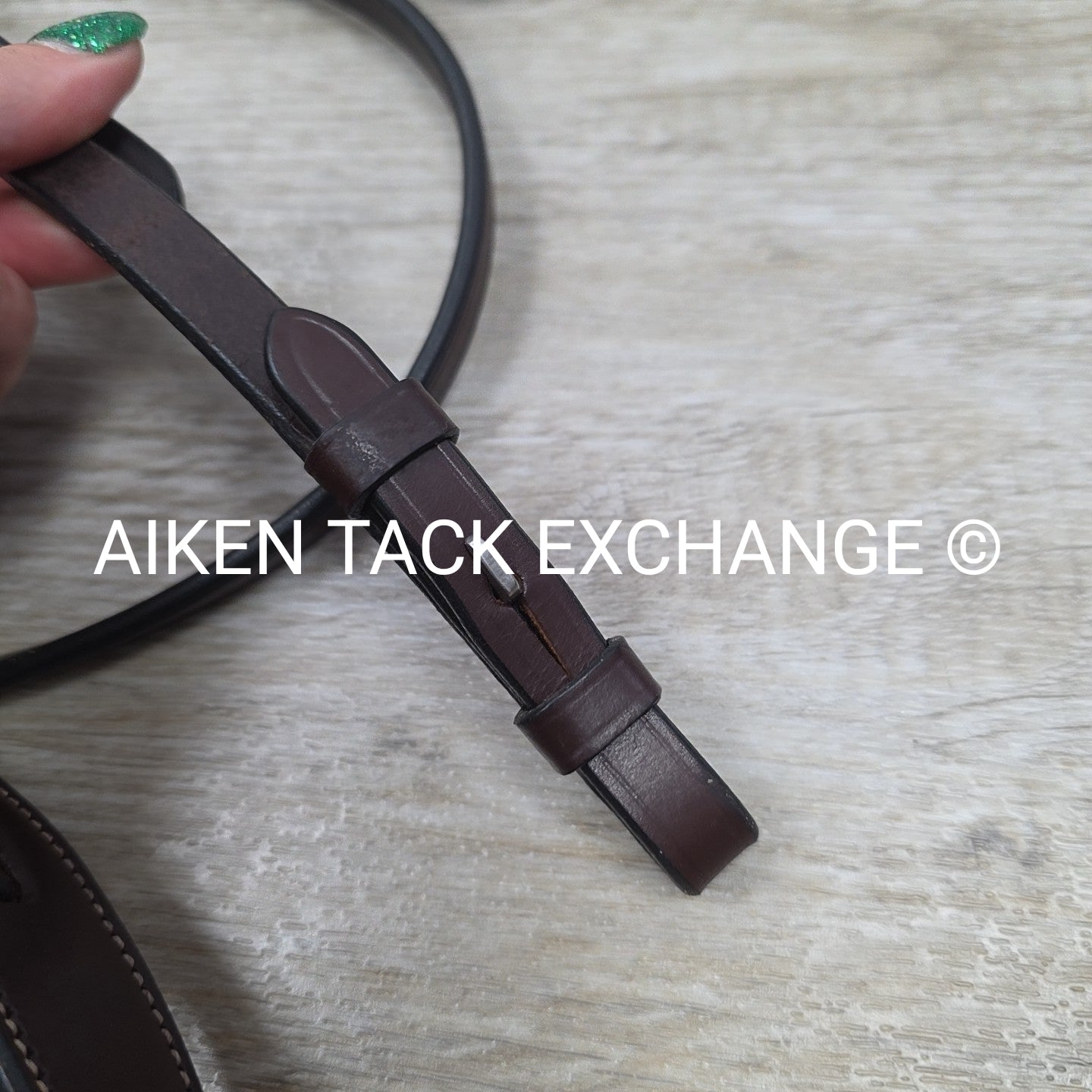 KL Select Red Barn Tryon Hunter Bridle, No Reins, Brown, Oversize