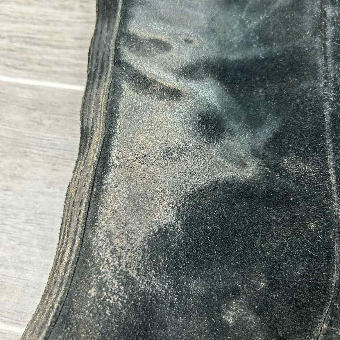 Tredstep Suede Half Chaps, Black, Size Calf 16 Height 17