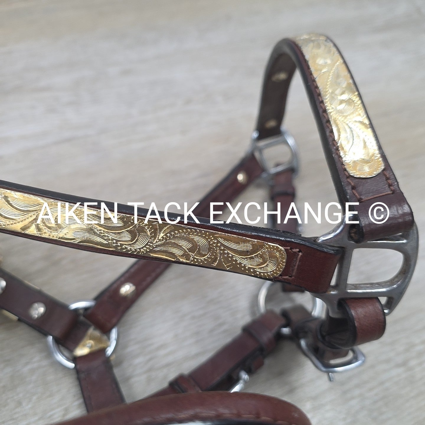 Western Show Halter, Brown, Size Pony