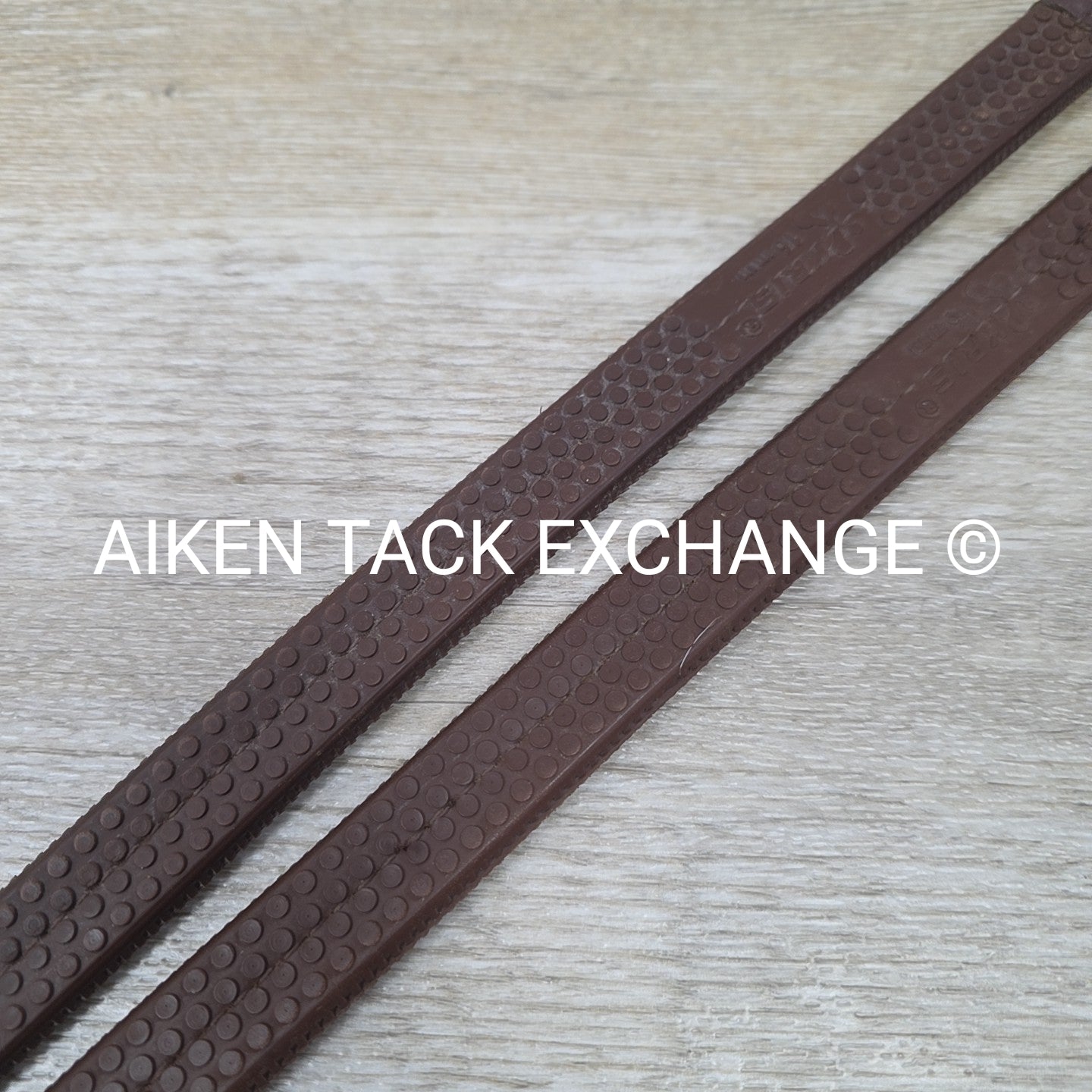 KL Select Black Oak Rubber Reins, Brown, Size Full