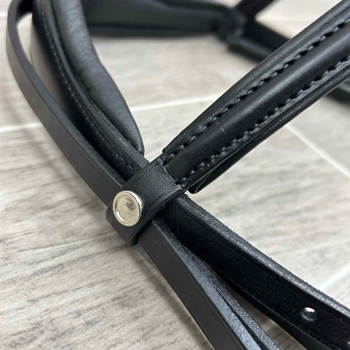 Stubben Switch 2-in-1 Snaffle & Weymouth Bridle, Black, Size Full