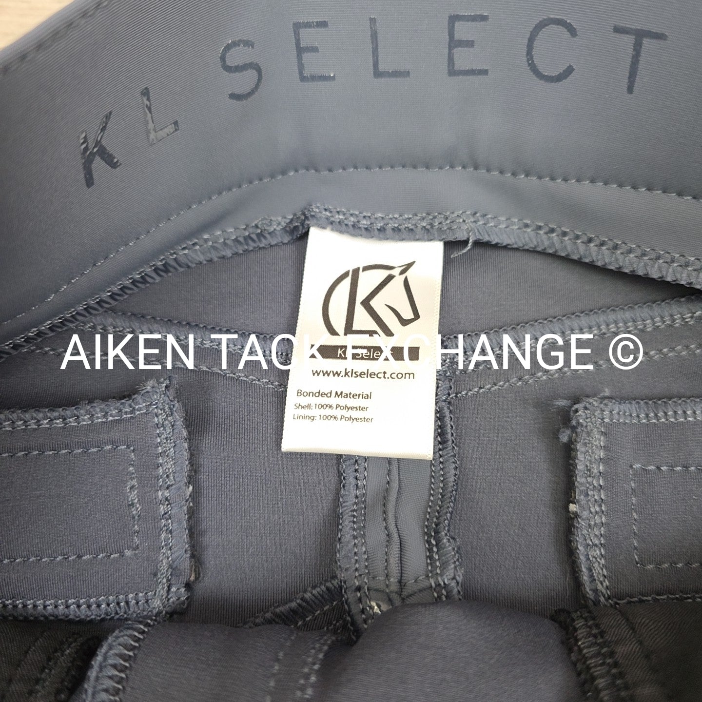 KL Select Gabrielle Full Seat Breeches, Slate/Espresso, Women's Size 28R