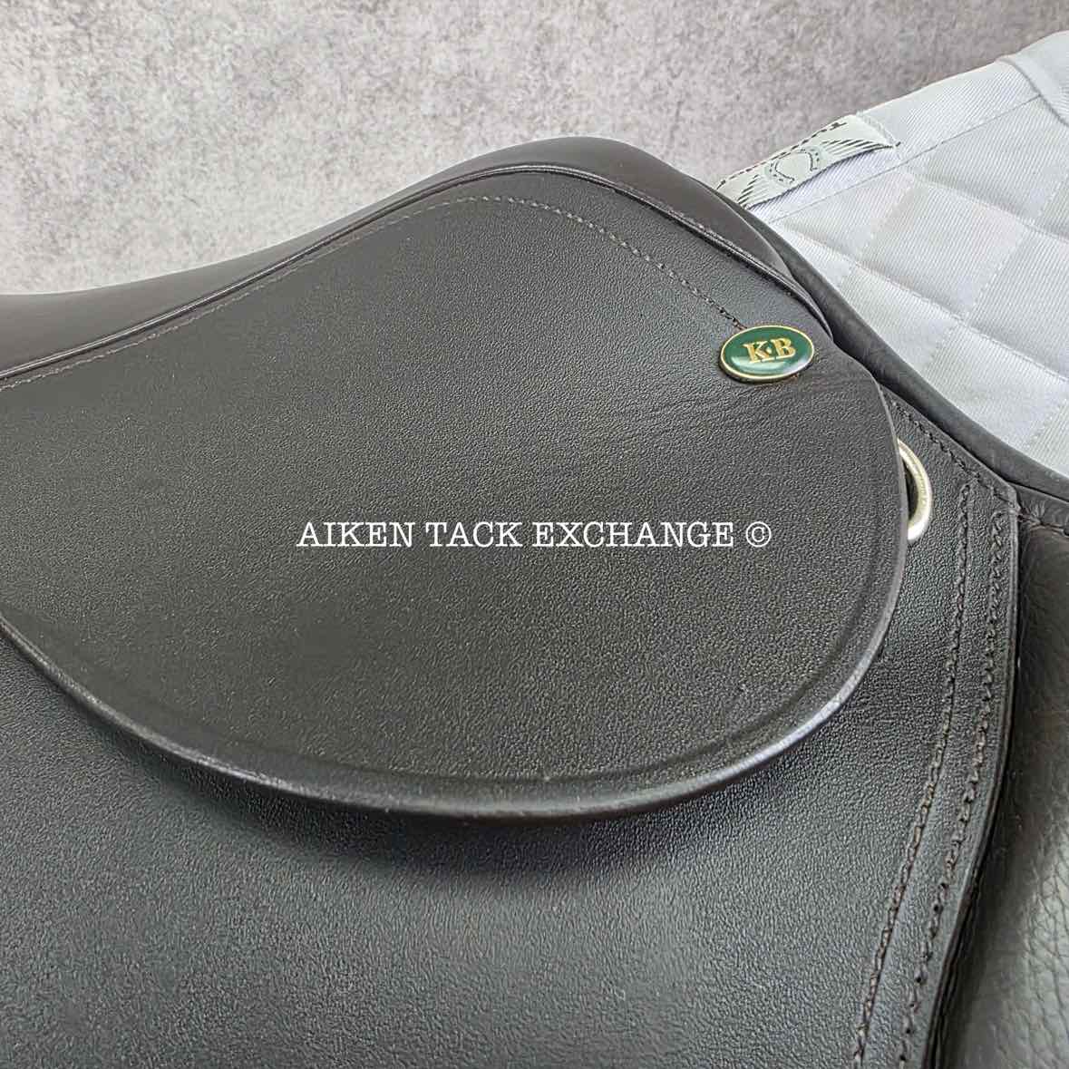 Keith Bryan Santis Close Contact Jump Saddle, 17.5" Seat, MW/W Tree, Wool Flocked Panels