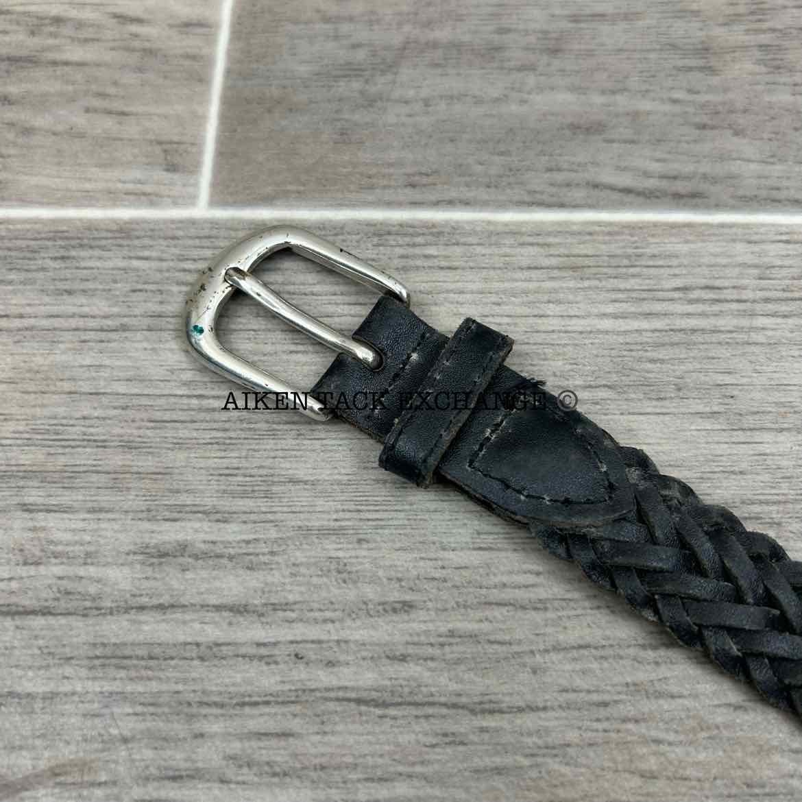 Braided Leather Belt, Size Medium