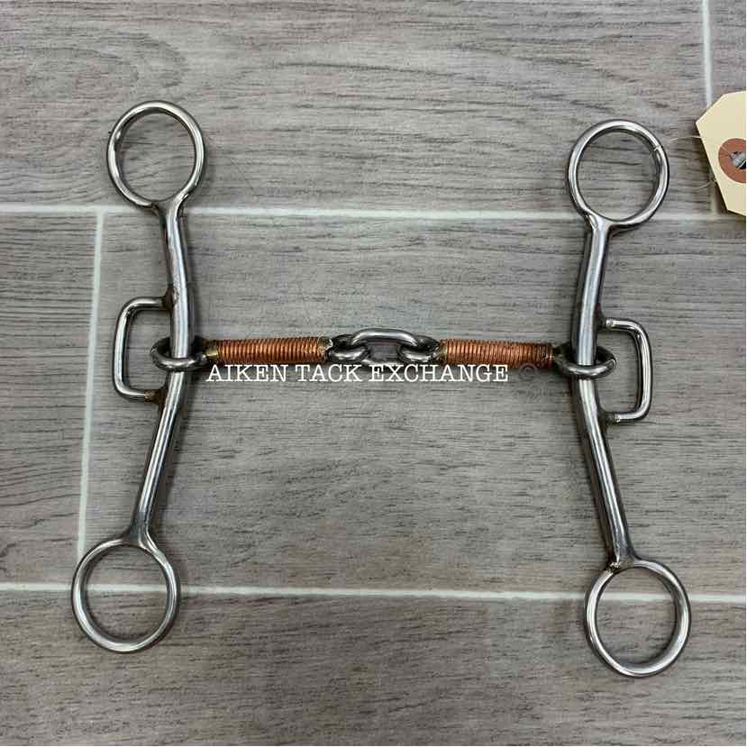 Showman Sliding Gag Double Joint Life Saver Copper Wrapped Bit 4.5"