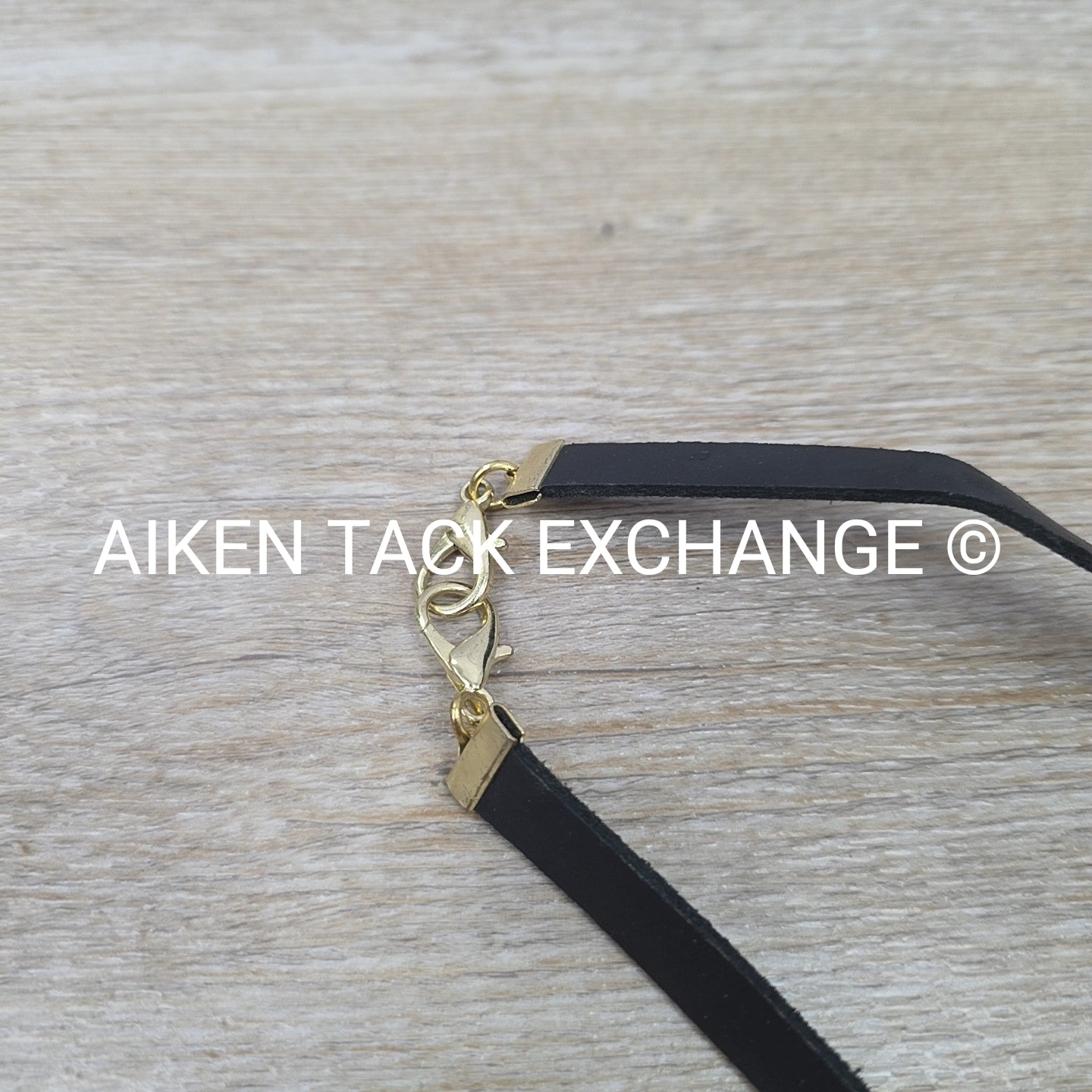 Leather Necklace w/ Brass Horse Pendant