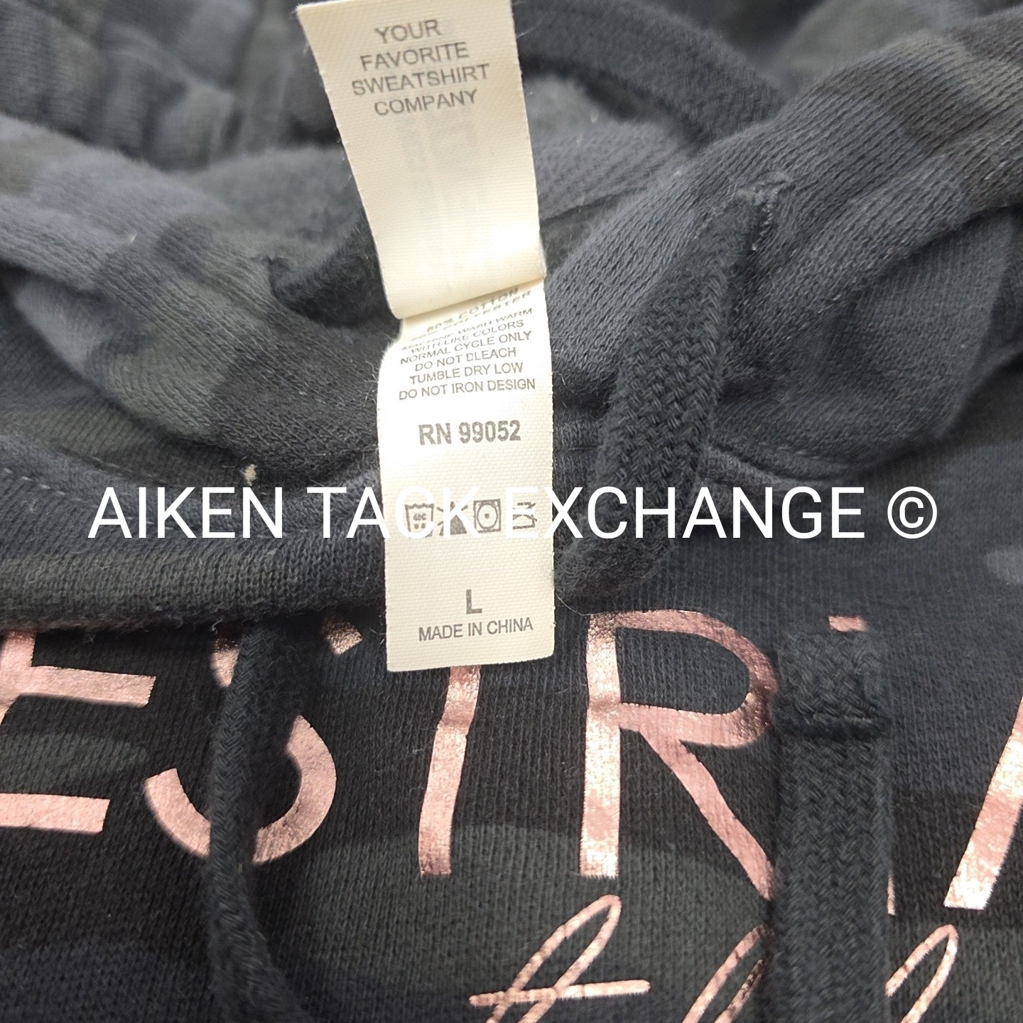 Equine & Design Cropped Hoodie, Size Large