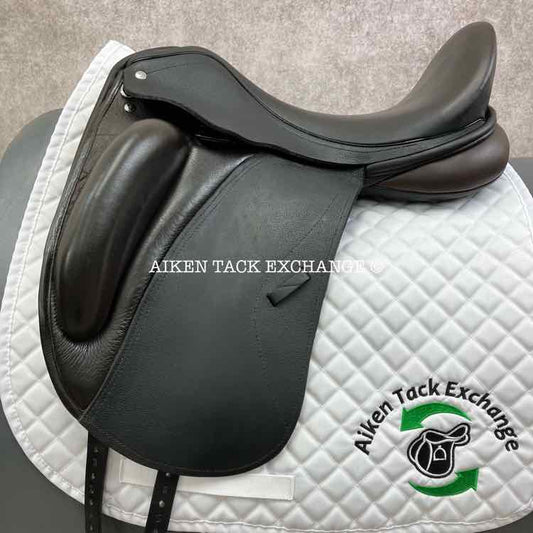 **SOLD** 2017 Custom Saddlery Advantage R Monoflap Dressage Saddle, 18" Seat, Short Flap, Adjustable Tree, Wool Flocked Panels
