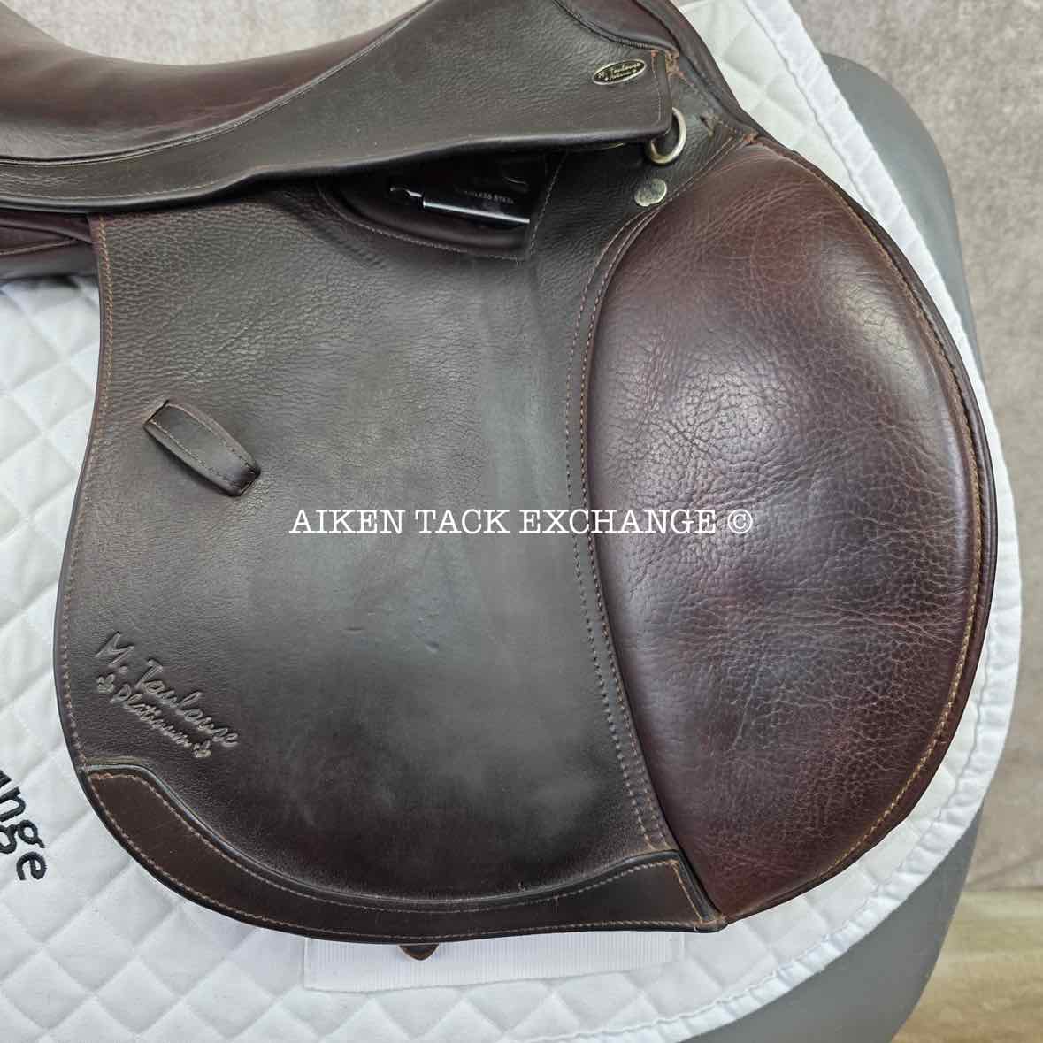 **SOLD** Marcel Toulouse Annice Platinum Genesis Close Contact Jump Saddle, 17" Seat, Adjustable Tree, Wool Flocked Panels