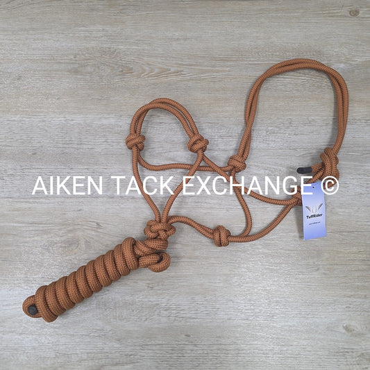 TuffRider Rope Halter with Matching Lead, Brown, Size Full/Horse