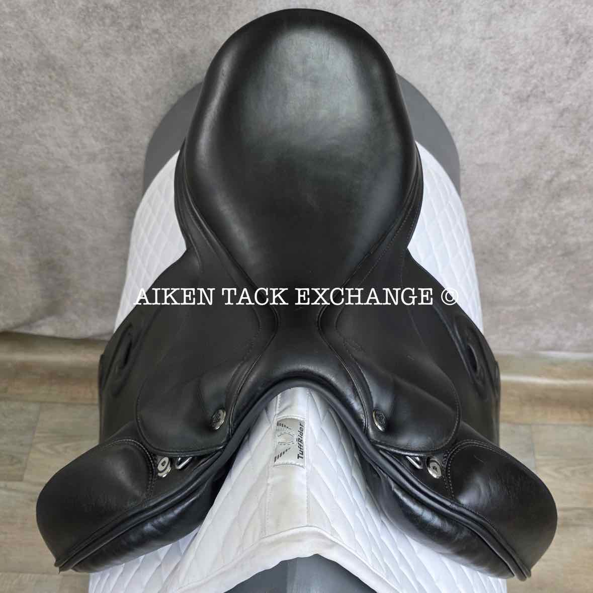 **SOLD** 2010 Prestige Venus K Monoflap Dressage Saddle, 17" Seat, 34 Tree - Medium Wide, Wool Flocked Panels