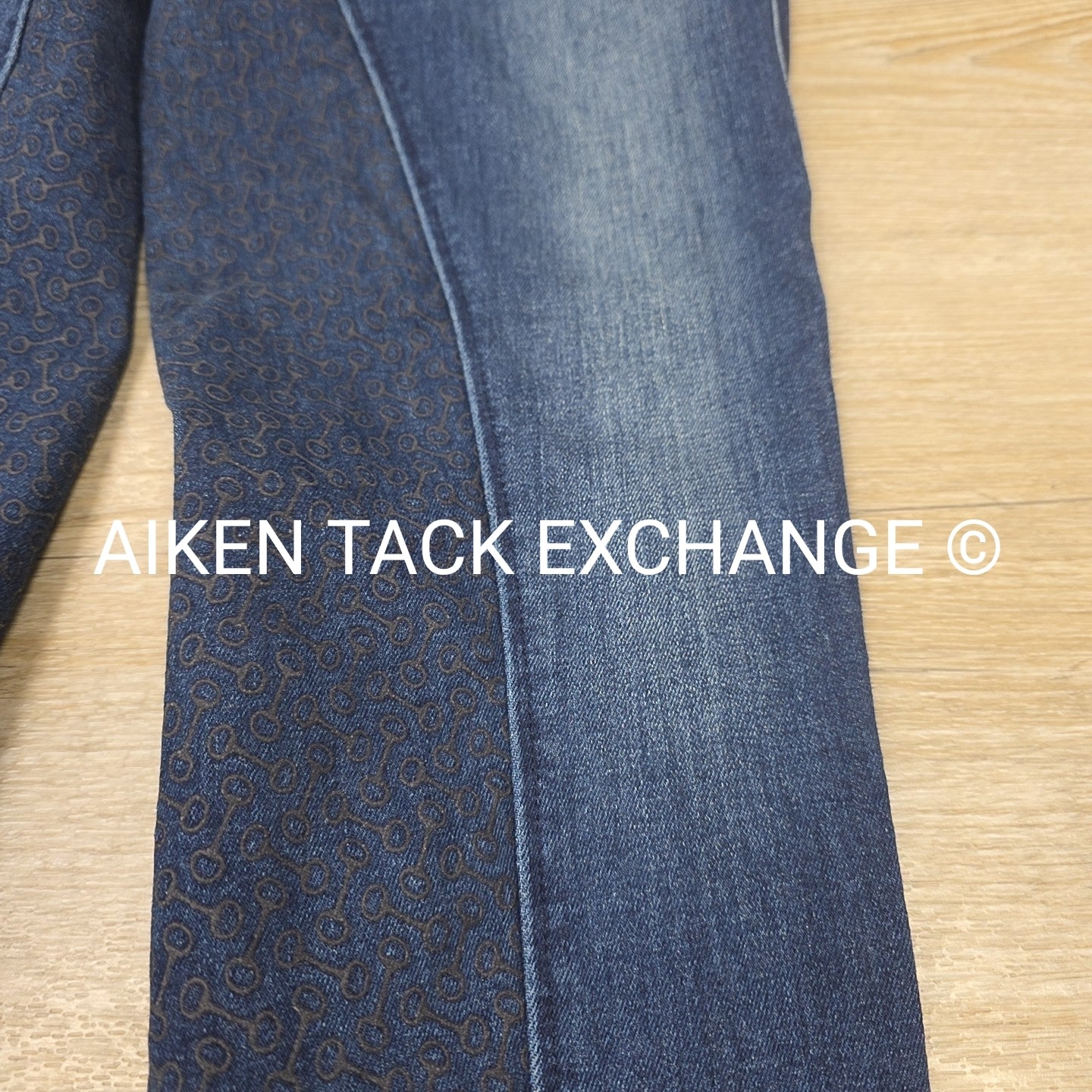 Horze Silicone Grip Full Seat Denim Breeches, Size 28